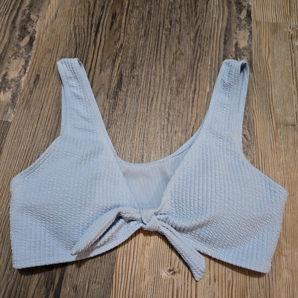 SHEIN Other - SHEIN Light Blue Textured Bikini Top